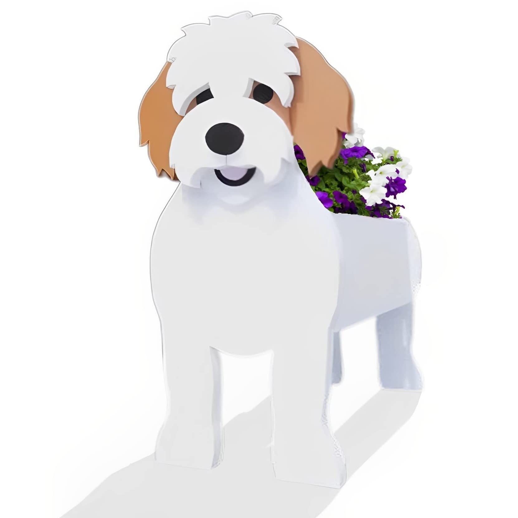 HLASMSPE Kawa Bear Planter Plant Pot, Flower Pot For Garden Decora, Small Pupy Gifts for Women, Dog Shape Plant Container Holder Dog Storage Box, 43 * 25cm