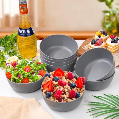 ejonirinjonir EI 8 tigelas de palha de trigo, tigelas de cereais inquebráveis, tigelas de plástico r