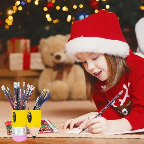 12 Lápices de Navidad con Goma, Diseño Festivo Único miniatura 4