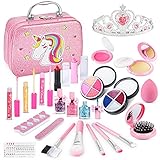 Kids Makeup Kit for Girls - 26 Pcs Washable Real Makeup Set for Kids, Children Makeup Kit for Little Girls Toddler Makeup Toys Girls Pretend Play Cosmetic Beauty Set with Cute Makeup Bag, Ideal Gift for 4 5 6 7 8 Years Old Girls