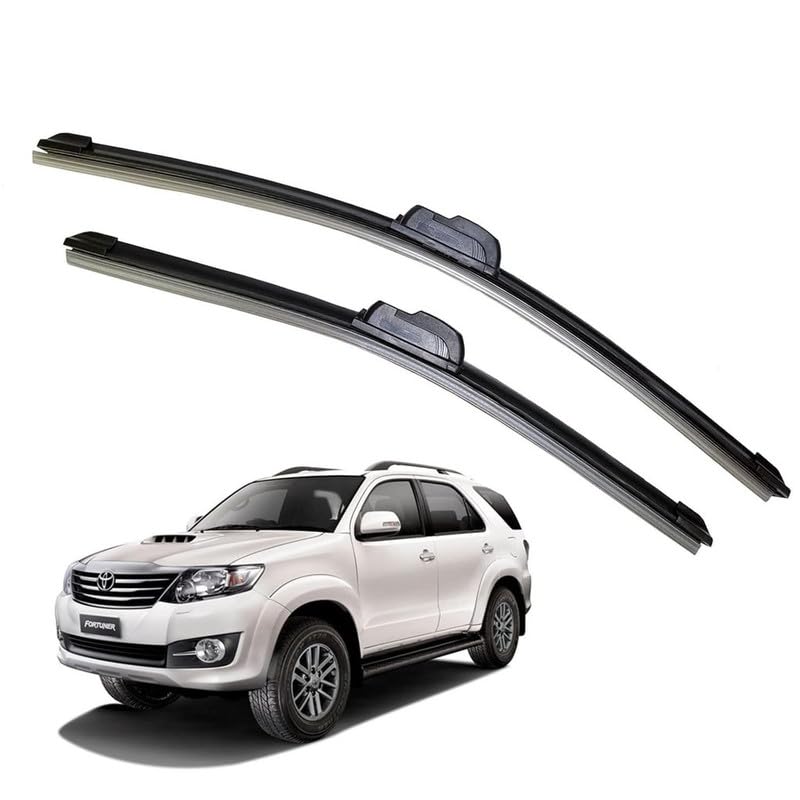 Image of Audio WHeels Perfect Fitting Frameless Windshield 100% Scratch Proof Cleaning Water Repellant Silicon Car Wiper Blades For Equipment Replacement, Set of 2 (D-22 inch & P-16 inch)