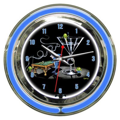 Michael Godard Fine Art Pool Shark II Clock (14 in.)