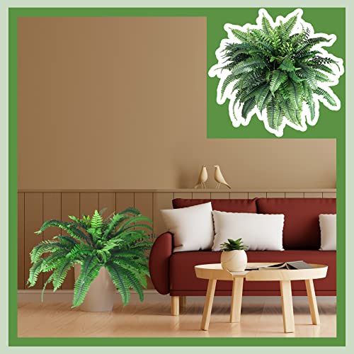 Jutom Artificial Ferns Outdoors Artificial Boston Fern Bush 88 Long Silk Branch Faux Fern Bush Large Fake Ferns Flowers Shrubs For House Office Garden Indoor Decor Arrangement, 29.5 Inch #TOP5