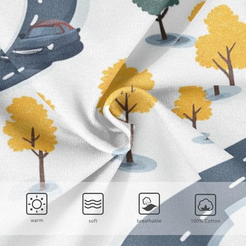 KLL Cute Pattern Cars Road Toddler Boys Comfort Briefs Breathable Undies3