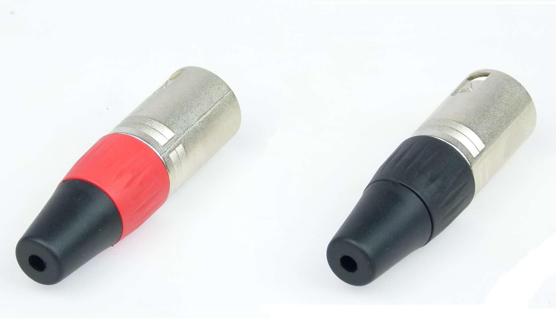 Adam Hall 10 SETs Connectors XLR 3 pol Mikrofon Kabel Stecker male + Kupplung female in ROT + SCHWARZ, versilbert 3 Star Serie