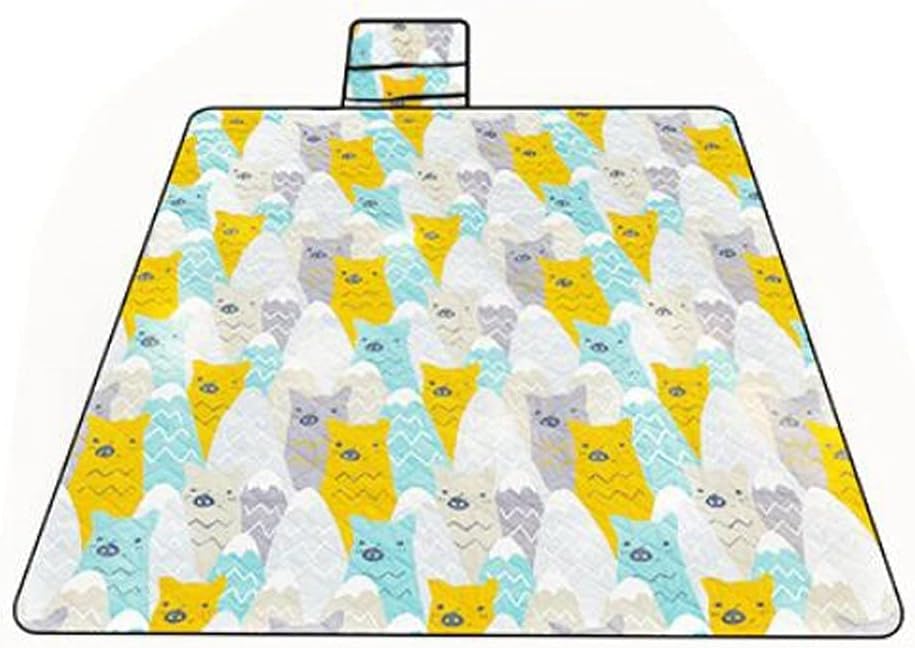 Outdoor Picnic Blanket Thicken Beach Blanket Multifunctional Picnic Blanket Waterproof and Moisture-Proof Picnic Mat Can Sit 4-6 People Great for picnics, Beaches, RVs and outings