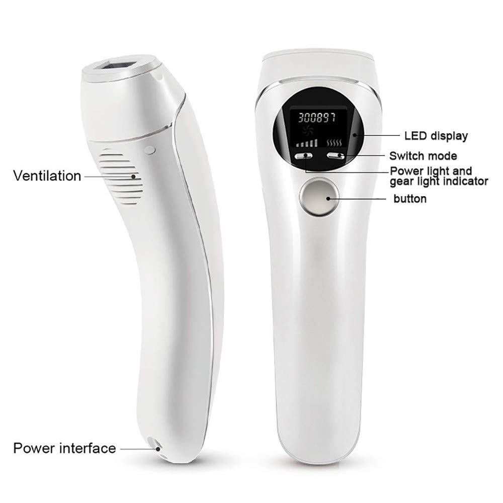 Essential Dispositivo di Epilazione a Luce Pulsata, 5 Livelli di Energia Luminosa Bikini Corpo Viso Ascelle Epilazione Dispositivo Sistema Uomini Donne Uso Domestico, Impermeabile