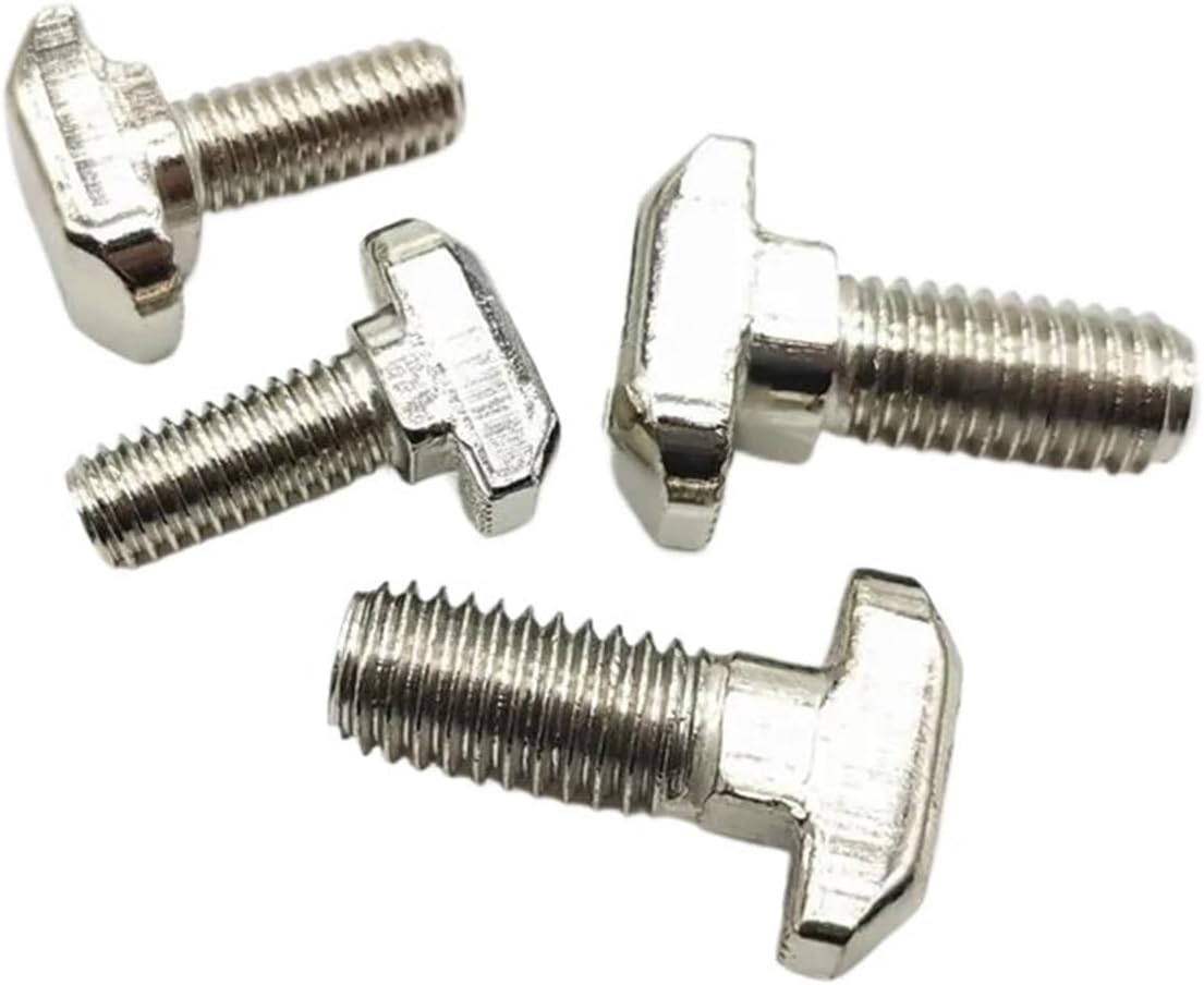 T-Head Bolts Hammer Head Bolt t Screw 2pcs M5 M6 M8 T Hammer Head T Bolt Aluminum Connector T Head Bolts Screws for 20/30/40/45 Aluminum Profiles 4545 M8 35mm 2PCS(3030 M6 25mm)