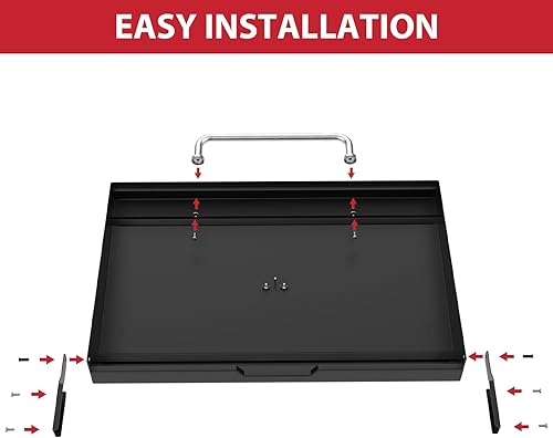 Miniatura 8 de Tapa con bisagras para parrilla Blackstone de 28 pulgadas 1517 1605 1853 1856 1839 2145, tapa dura plana superior con termómetro para plancha