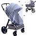 Zanzariera universale per carrozzina, protezione a maglia fine, zanzariera per passeggino, carrozzina e lettino da viaggio, zanzariera con elastico, bianco