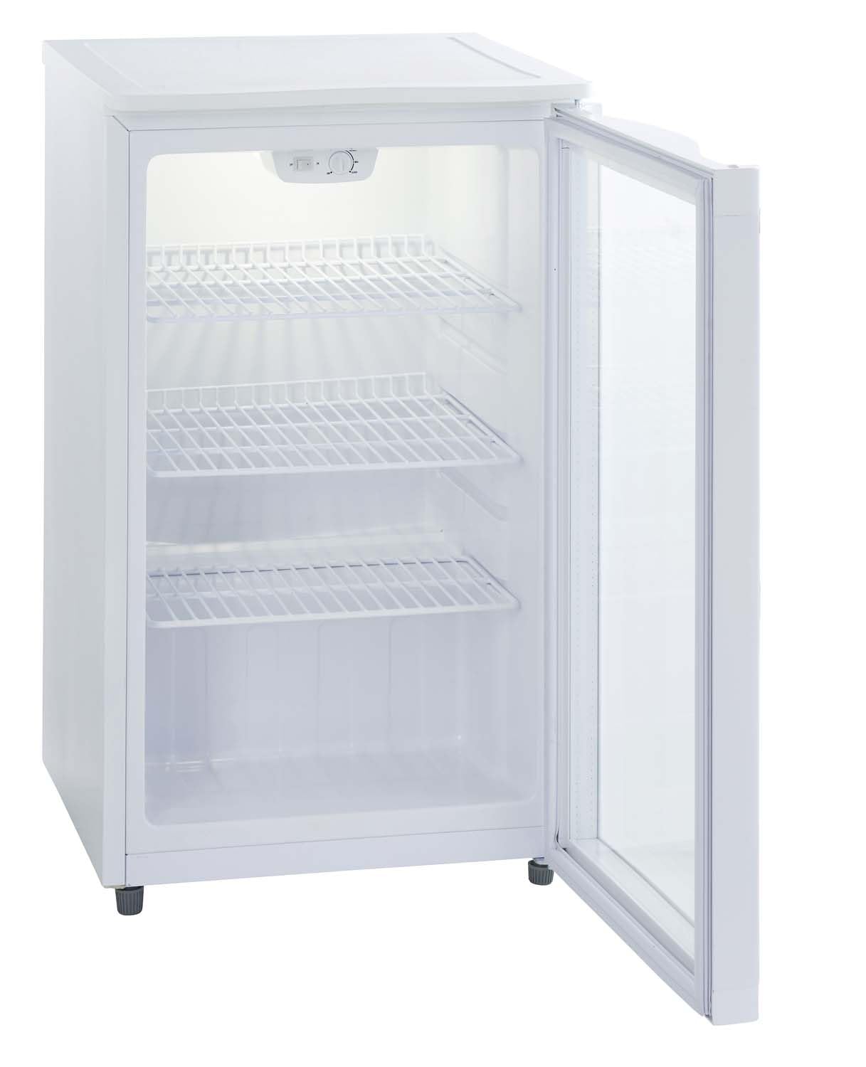 PKM GKS102 Glastür-Kühlschrank 102 Liter 85 cm 42 dB