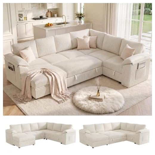 Spacious U-Shaped Sectional Sofa with Storage
