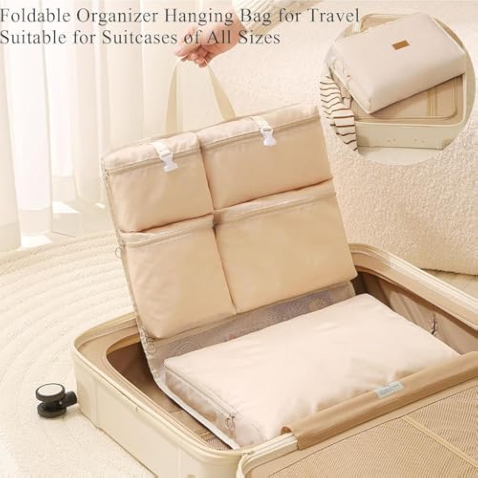 Foldable Hanging Travel Organiser Bag for Suitcase