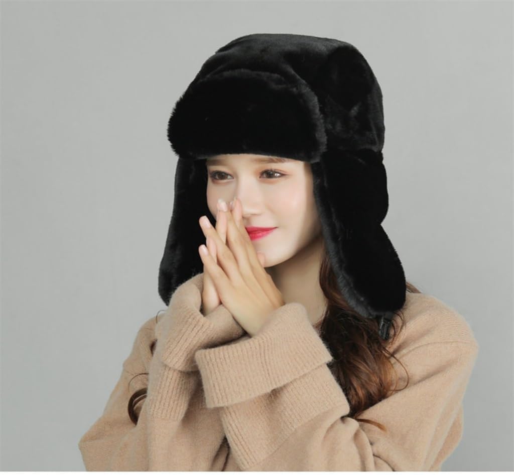 Long Skiing Lei Feng Hat Women's Winter Warmth Thickened Ear Protection Cotton