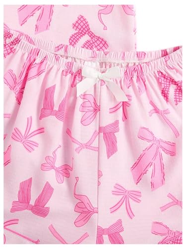 Image of Verdusa Pajamas For Women Set 2 Piece Cute Pjs Sleepwear Lounge Sets | Pj Sets For Woman, Button Down Shirts With Pajama Shorts, Cute Print, Comfy Sets