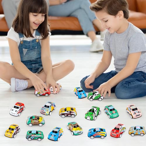 Set de 36 autos mini pull back para niños y niñas miniatura 6