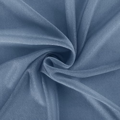 Image of Dusty Blue Wedding Glitter Arch Draping Fabric 29 inch x 6.5 Yards 2 Panels Sheer Backdrop Curtains Drapery for Summer Wedding Ceremony Birthday Party Indoor Ceiling Decor