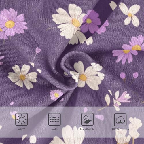 KLL Seamless Daisy Flower Purple Toddler Boy Comfort Briefs Breathable Undies3