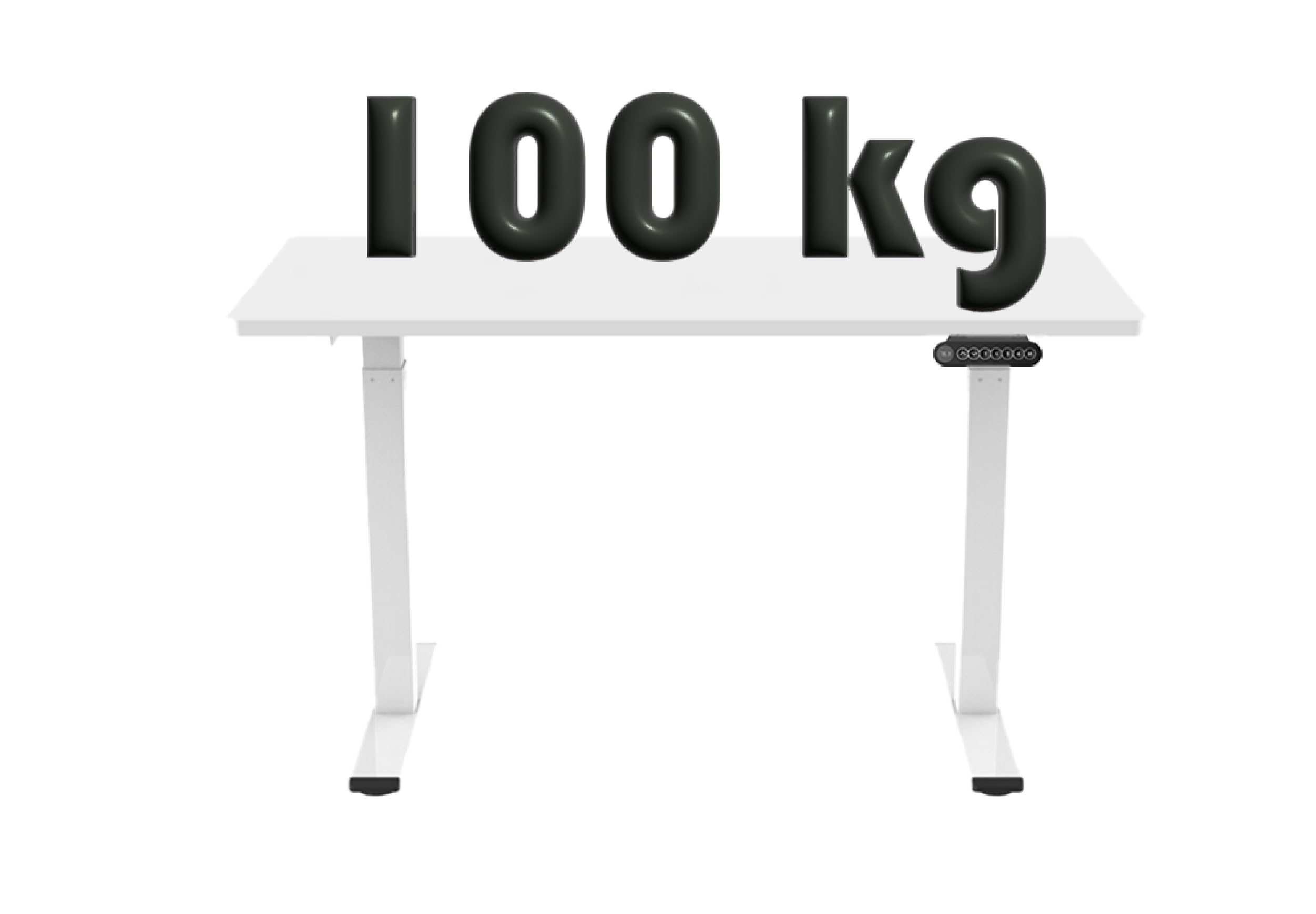 Better Home FlexiDesk DM1 höhenverstellbarer Schreibtisch | Dualmotor Tischgestell | Memory-Funktion | 100 kg Belastungskapazität | 4 Stufen programmierbar