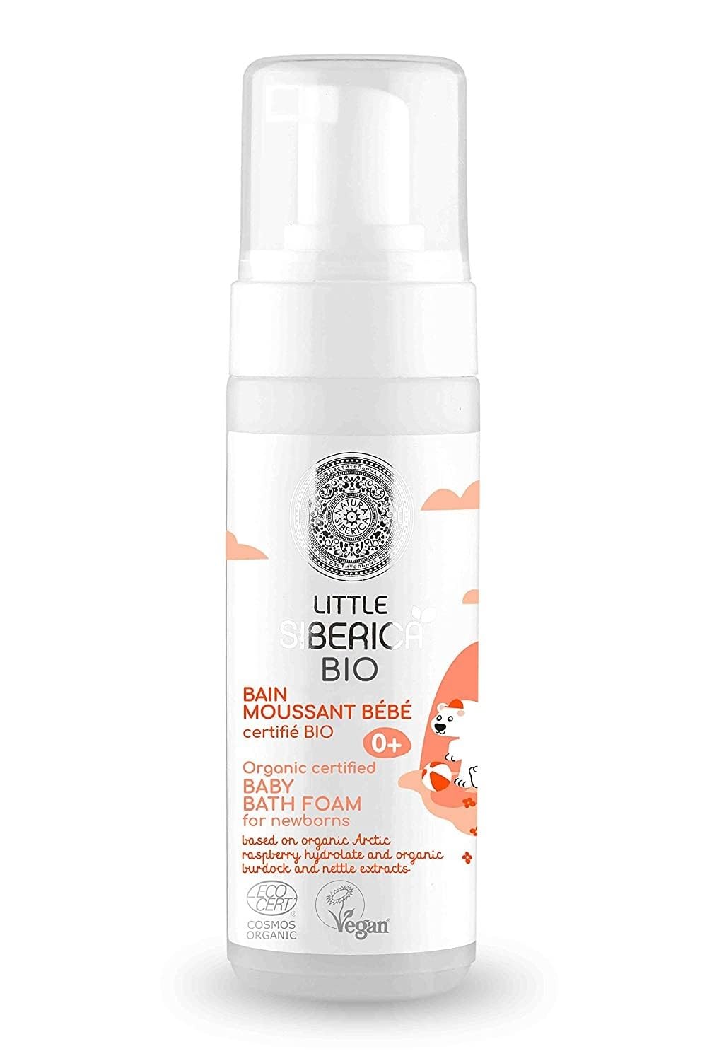 Natura Siberica Little Siberica. Organic Certified Baby Bath Foam for Newborns, 160 ml