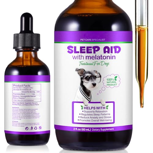 Vortexonix Melatonin for Dogs & Cats Dog Melatonin Helps with Noise Fireworks Separation Anxiety & Travel Anxiety Promote Relaxation & Deep Sleep for Cat & Dog