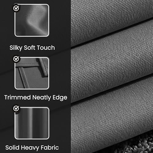 Image of FRESH FROM LOOM Light Block 12 ft Blackout Curtain | Premium 12 ft Long Door Non-Ring Curtains | S-Wave Pleat | | Non-Ring Curtains | S-Wave Pleat | Long parda | Parde (Grey | 12 Feet, 1pc Only)