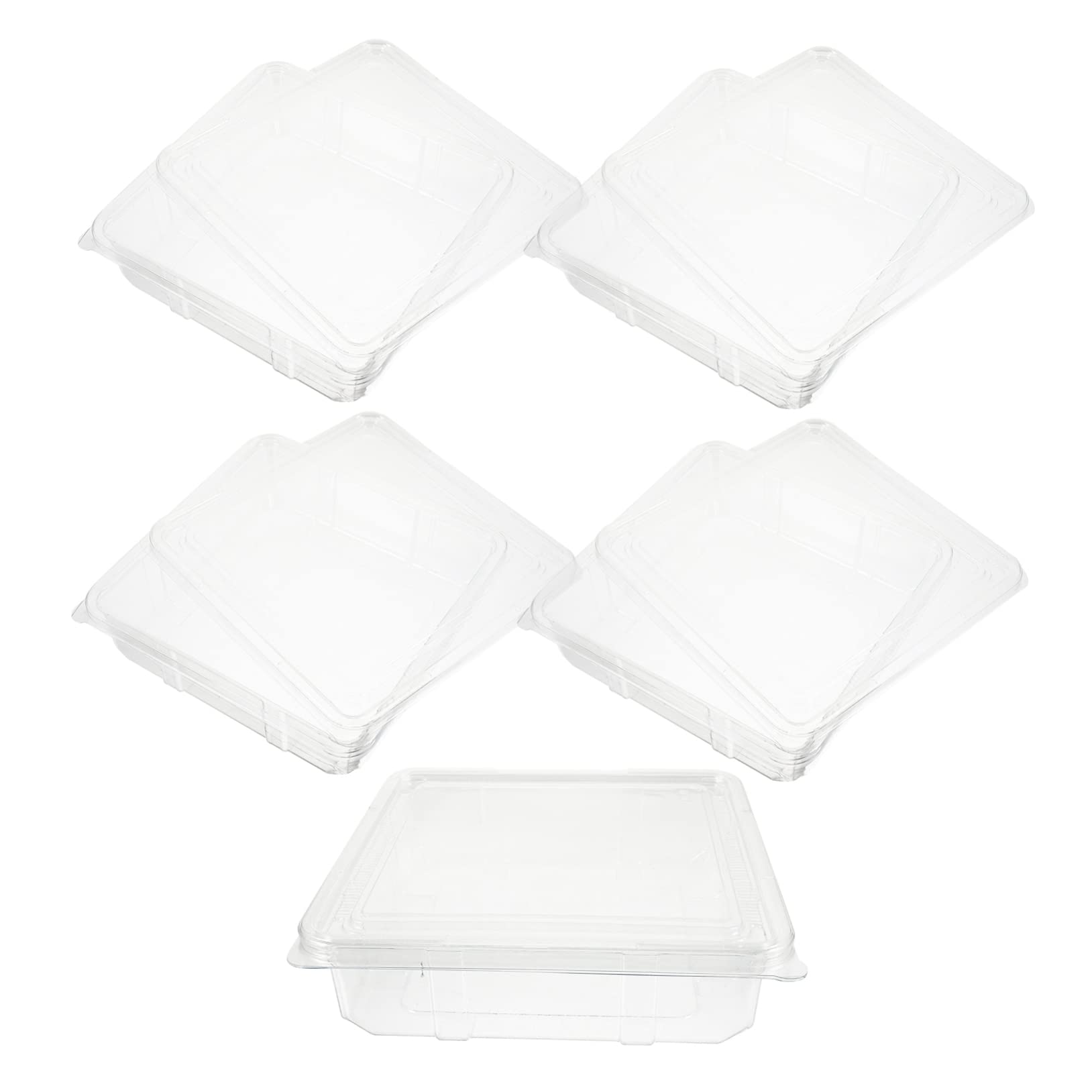 Cabilock Square Hat Box for Travel 5pcs Knitted Hat Case Lid Plastic Hat Storage Container for Beanies Organize Your Wardrobe