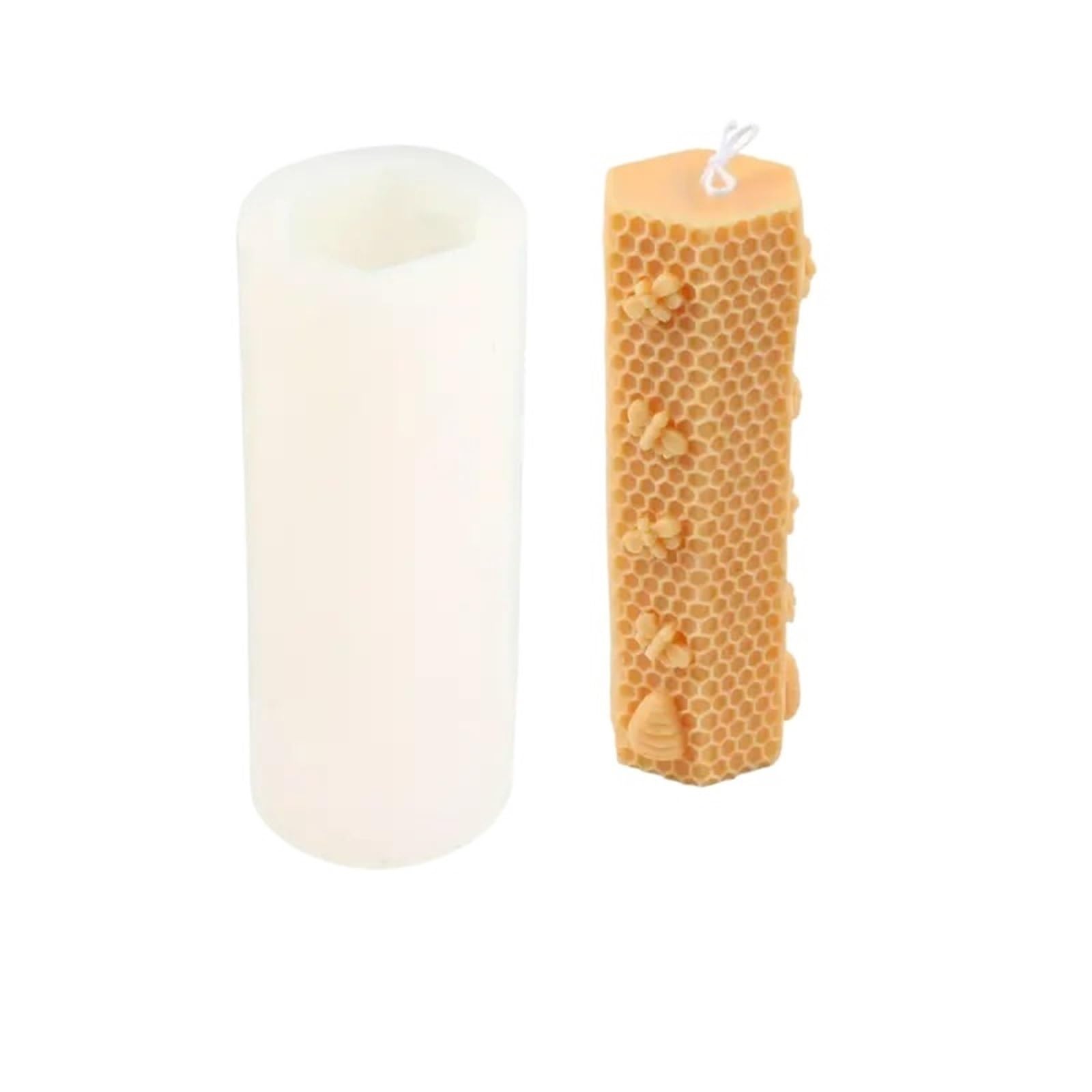 Molde de silicona para velas, Molde de silicona for velas colmena, jabón cera abejas, barras loción for manos, crayón, derretida, Multicolor(Color-03)