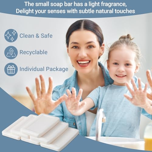 Image of Kacctyen 600 Pcs Mini Bar Soap Bulk Individually Wrapped Hotel Hand Soap