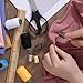 4Pcs Thimbles for Hand Sewing, Metal Sewing Thimble Finger Protector Dazzling Quilting Craft Accessories for Knitting Needlework DIY Tools (4 Colors)