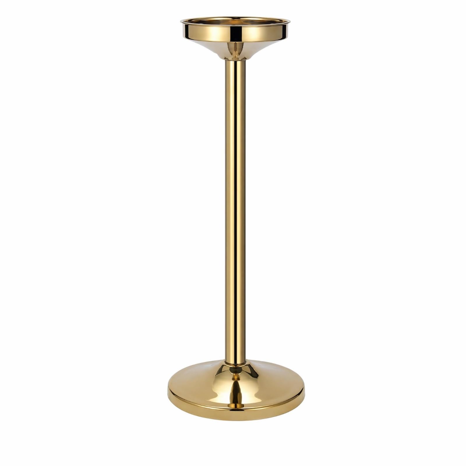 kowaku Portabottiglie Secchiello Vino Portaghiaccio Champagne Supporto Bevande Piatto Superiore Circolare Anti‑rovesciamento Base Ponderata Colonna Lineare, Oro, Style to 6