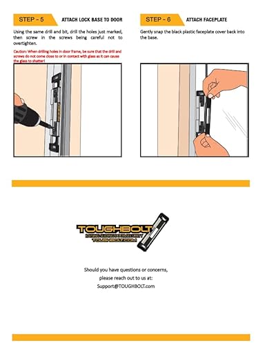 Toughbolt 3HB001 Double Deadbolt Sliding Patio Door, Child Safety, Home Security Lock. 2023/24 Model thumb #9
