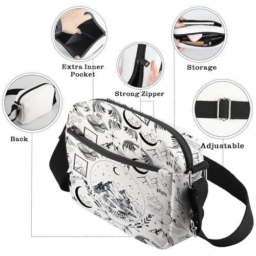CMNIM Fantasy Book Inspired Gifts Book Lover Crossbody Bag Fantasy Series Merch Purse for Bookish Gifts3