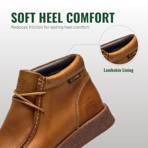 Image of Men's Moc Toe Chukka Boots Leather Casual Desert Boot