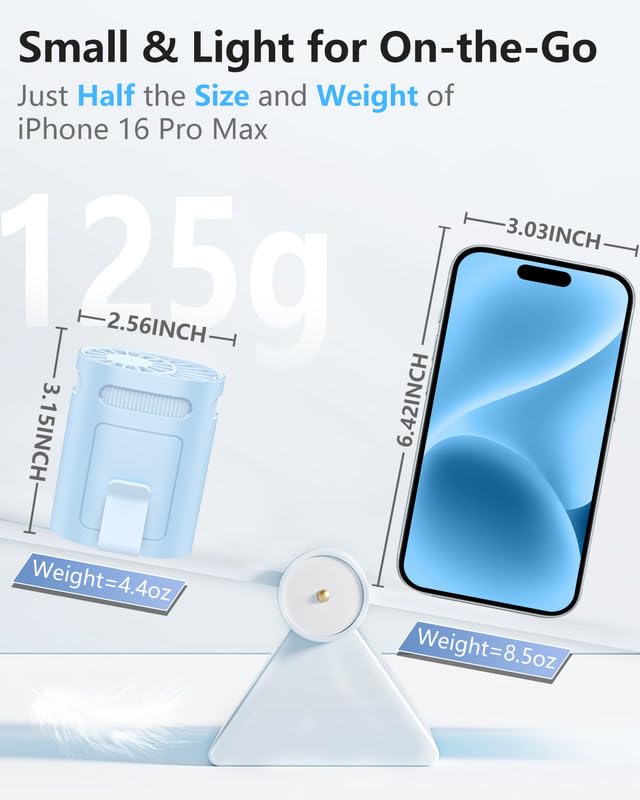 Image of Shirt Fan Clip on Belt Hip Pants Back- Personalized Portable Waist Fans that Blow Cold Air,USB Chargeable Hangs round Neck Cooler Ac,Silencioso Waist Band Body Cooling Products for Woman Man Kid Gray