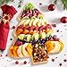 A Gift Inside Season's Greetings Dried Fruit Gift on Reusable Bamboo Christmas Tree Serving Tray