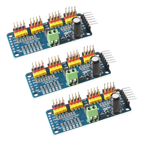 Image of 3PCS PCA9685 16 Channel 12 Bit PWM Servo Driver Board IIC Interface PCA9685 Module Controller Compatible with Raspberry Pi