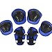 Ogquaton 6PCS Niños Rodillo Protector Patinaje Equipo de protección Rodillera Muñequera Codo para Bicicleta Patineta Uso Azul Nuevo Lanzado