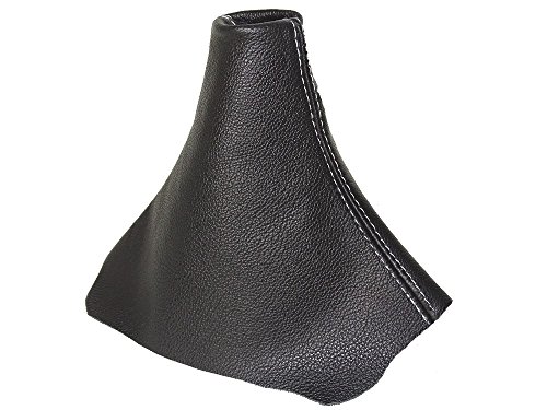 The Tuning-Shop for Volkswagen B6 B7 2006-2015 Shift Boot Black Genuine Leather White Stitching
