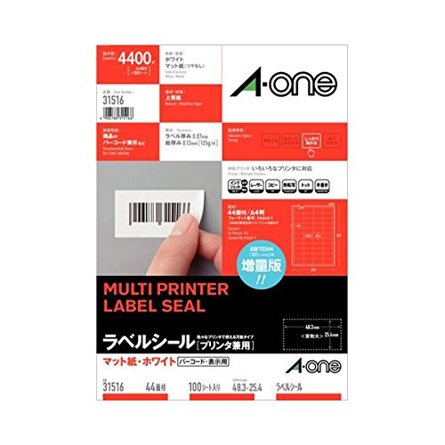mioページ Amazon.co.jp: A-One Label Sticker (Printer) Matte Paper, White, A4