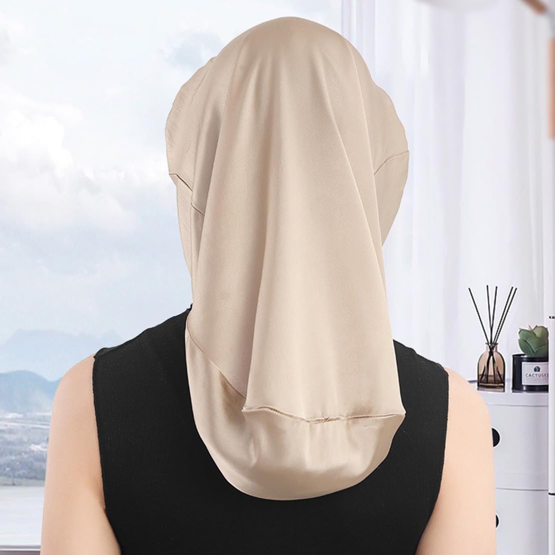 100% Pure Mulberry Silk Long Bonnet 16 Momme Silk Hair Wrap Bonnet Sleep Cap for Braids Locs Curls for Sleeping