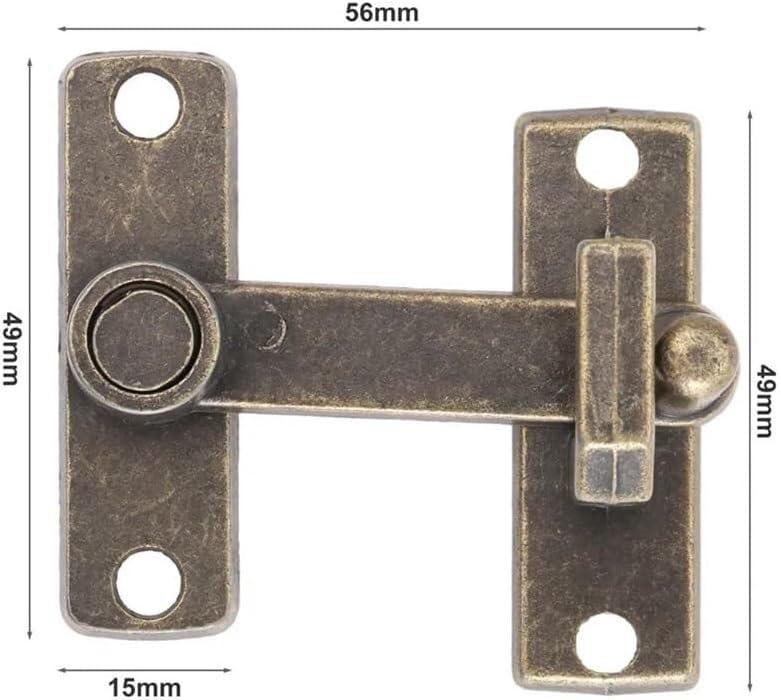 Pestillo de puerta robusto fabricado en bronce con juego de tornillería 3