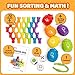 JOYIN Rainbow Counting Bears with Matching Sorting Cups - 83 Pcs Set Learning Toys for Kids Age 3+, Number Sorting, Color Recognition, Tweezers, Dice, Instruction Book, Educational Gift