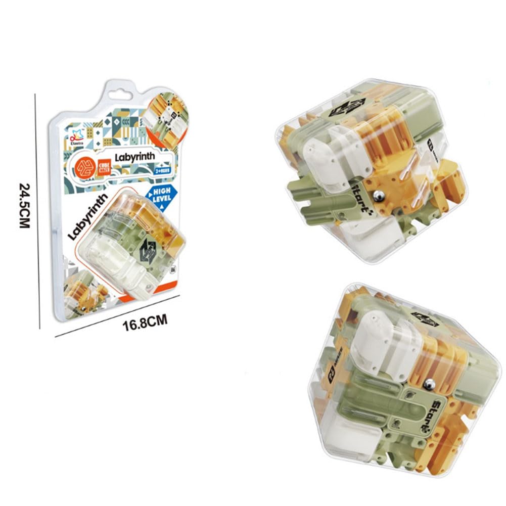 Cube Labyrinthe 3D Grand Format – Puzzle Magnétique Pour Entraîner La Logique Et La Coordination, Idéal En Cadeau