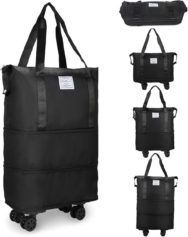 Giftgram Rolling Duffle Bag with Wheels, Expandable Carry On Luggage Bag with Wheels, Foldable Duffle Bag for Travel, Weekend Bag-image-33