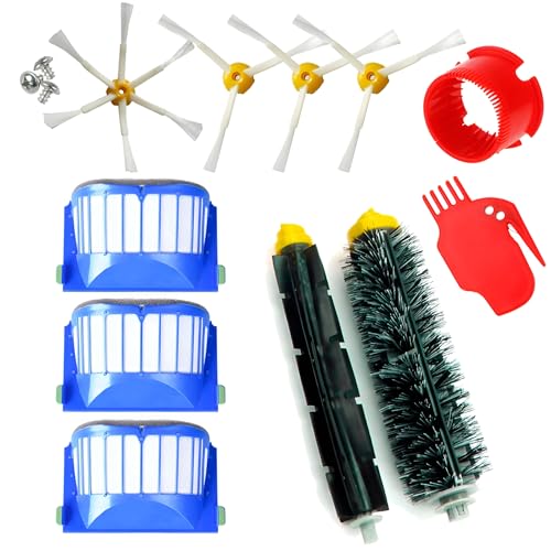 Mirtux- Kit di pezzi di ricambio per iRobot Roomba 600 610 614 620 625 630 635 640 645 650 655 660 665 670 671 680 690 691 Pack di spazzole e accessori di ricambio per aspirapolvere