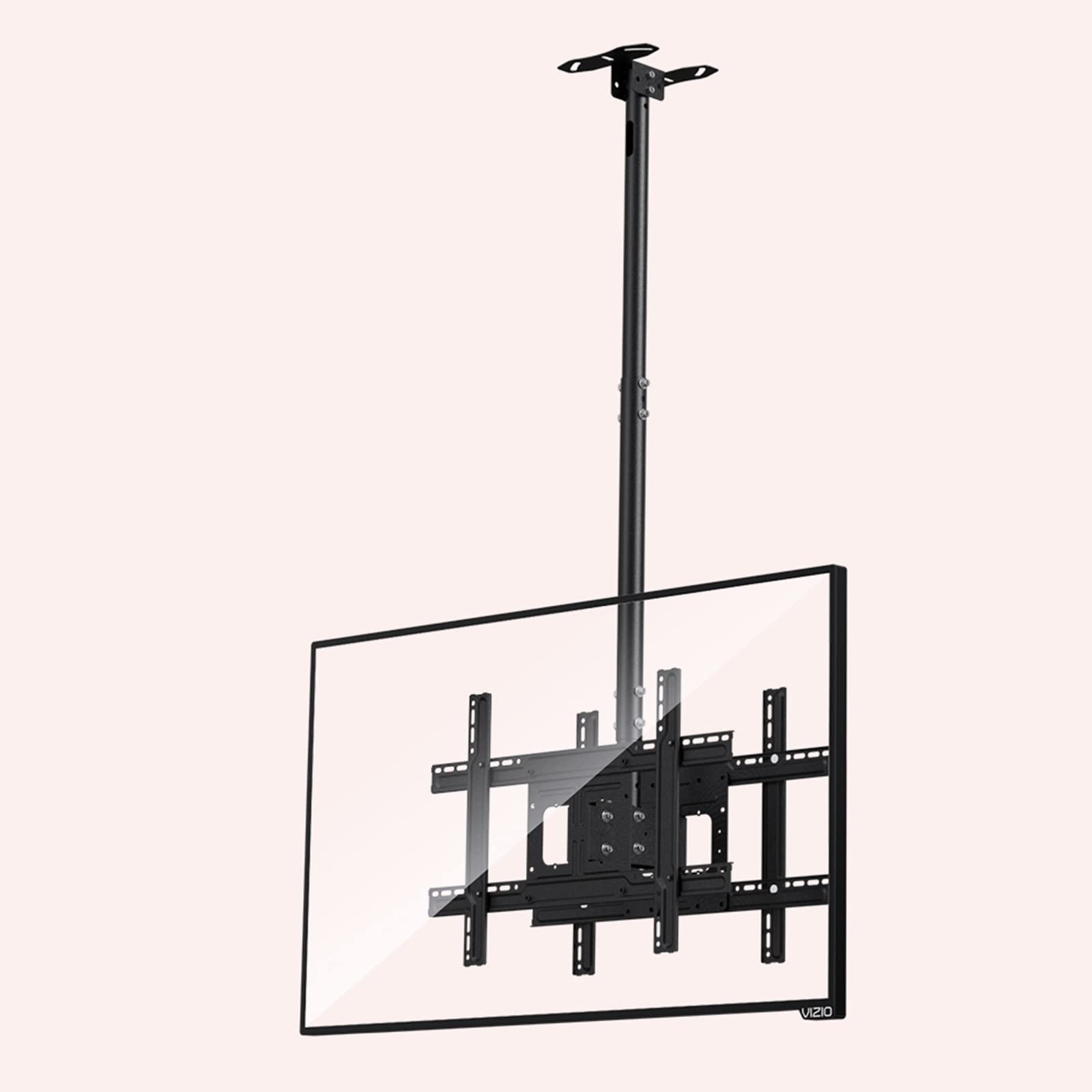 Support TV plafond double face inclinable pour fixer deux écrans 24-55 pouces sans mur