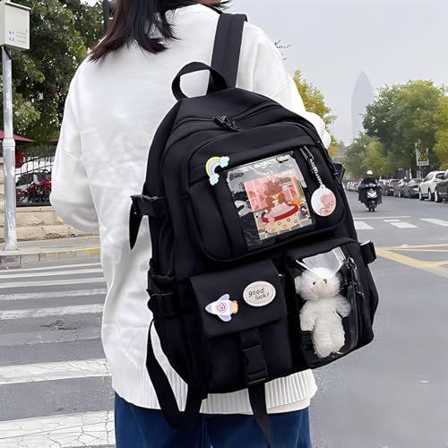 Sacs à dos multi-poches adolescents vert pour ranger grand classeur A4 - 6