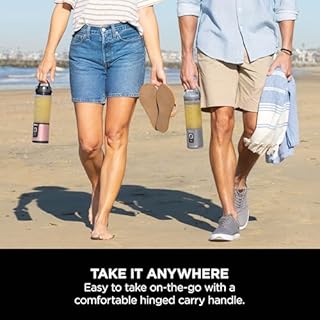 Ninja 2-Pack Blast 530ml Portable Blender, Leakproof Lid & Sip Spout, Cordless Mini Blender, Rechargeable, Portable Smoothies, Protein Shakes, & Frozen Fruit, Rose Gold & Metallic Silver, BC151UKEUGV