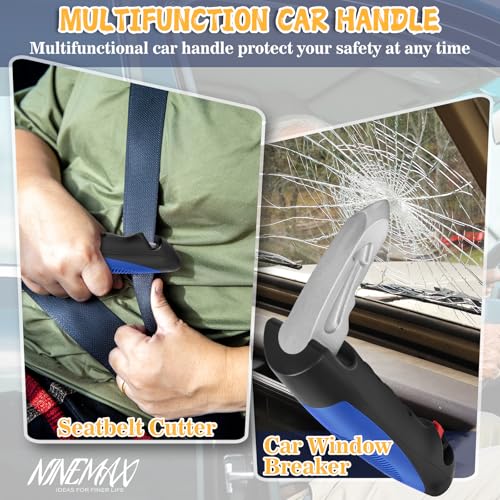 NINEMAX Einstiegshilfe Auto Senioren, Ausstiegshilfe Auto für Ältere Menschen, Haltegriff Autogriff Zum Aussteigen Mobilitätshilfe Grip Helfer, 1 Stück (Blau)
